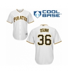 Youth Pittsburgh Pirates #36 Jose Osuna Authentic White Home Cool Base Baseball Player Jersey