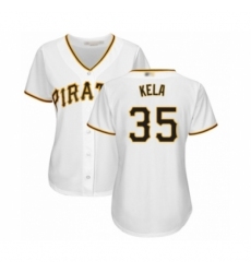 Women's Pittsburgh Pirates #35 Keone Kela Authentic White Home Cool Base Baseball Player Jersey