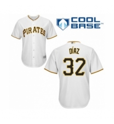 Youth Pittsburgh Pirates #32 Elias Diaz Authentic White Home Cool Base Baseball Player Jersey Youth Pittsburgh Pirates #32 Elias Diaz Authentic White Home Cool Base Baseball Player Jersey