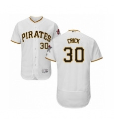 Men's Pittsburgh Pirates #30 Kyle Crick White Home Flex Base Authentic Collection Baseball Player Jersey Men's Pittsburgh Pirates #30 Kyle Crick White Home Flex Base Authentic Collection Baseball Player Jersey