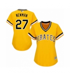 Women's Pittsburgh Pirates #27 Kevin Newman Authentic Gold Alternate Cool Base Baseball Player Jersey Women's Pittsburgh Pirates #27 Kevin Newman Authentic Gold Alternate Cool Base Baseball Player Jersey