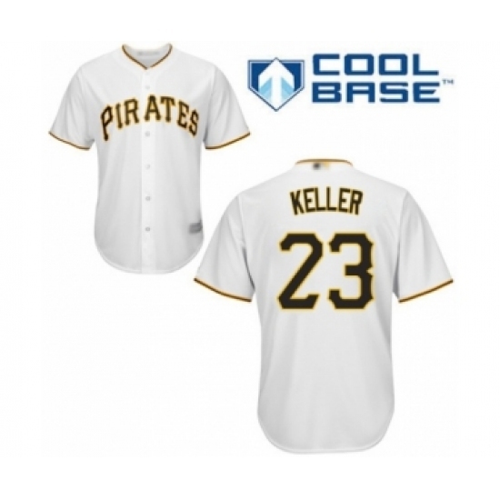 Youth Pittsburgh Pirates #23 Mitch Keller Authentic White Home Cool Base Baseball Player Jersey Youth Pittsburgh Pirates #23 Mitch Keller Authentic White Home Cool Base Baseball Player Jersey