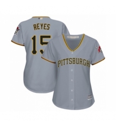 Women's Pittsburgh Pirates #15 Pablo Reyes Authentic Grey Road Cool Base Baseball Player Jersey Women's Pittsburgh Pirates #15 Pablo Reyes Authentic Grey Road Cool Base Baseball Player Jersey