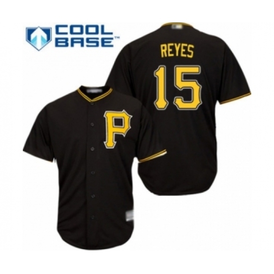 Youth Pittsburgh Pirates #15 Pablo Reyes Authentic Black Alternate Cool Base Baseball Player Jersey Youth Pittsburgh Pirates #15 Pablo Reyes Authentic Black Alternate Cool Base Baseball Player Jersey