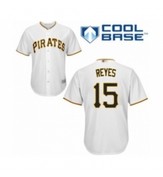 Youth Pittsburgh Pirates #15 Pablo Reyes Authentic White Home Cool Base Baseball Player Jersey Youth Pittsburgh Pirates #15 Pablo Reyes Authentic White Home Cool Base Baseball Player Jersey