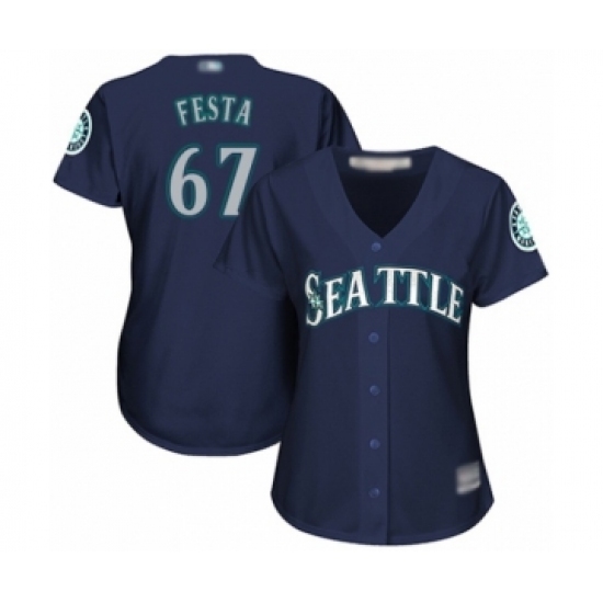 Women's Seattle Mariners #67 Matt Festa Authentic Navy Blue Alternate 2 Cool Base Baseball Player Jersey Women's Seattle Mariners #67 Matt Festa Authentic Navy Blue Alternate 2 Cool Base Baseball Player Jersey