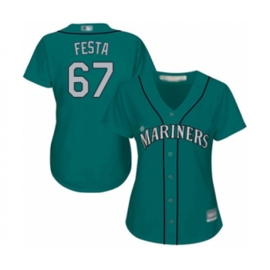 Women's Seattle Mariners #67 Matt Festa Authentic Teal Green Alternate Cool Base Baseball Player Jersey Women's Seattle Mariners #67 Matt Festa Authentic Teal Green Alternate Cool Base Baseball Player Jersey