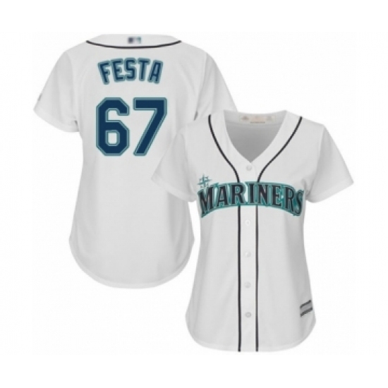 Women's Seattle Mariners #67 Matt Festa Authentic White Home Cool Base Baseball Player Jersey Women's Seattle Mariners #67 Matt Festa Authentic White Home Cool Base Baseball Player Jersey