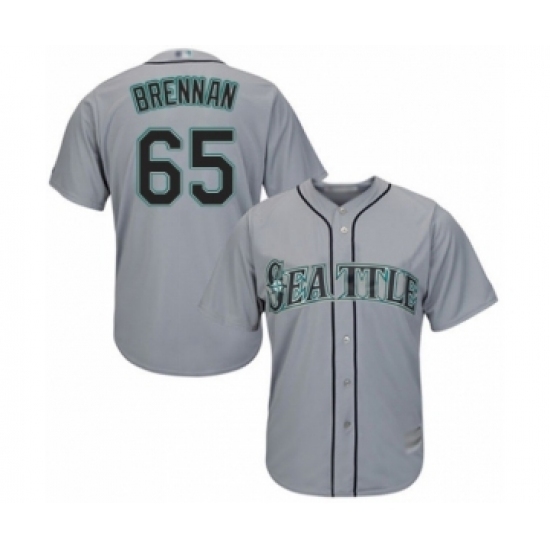 Youth Seattle Mariners #65 Brandon Brennan Authentic Grey Road Cool Base Baseball Player Jersey Youth Seattle Mariners #65 Brandon Brennan Authentic Grey Road Cool Base Baseball Player Jersey