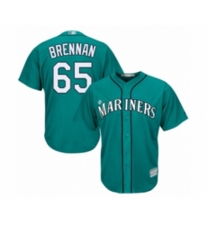 Youth Seattle Mariners #65 Brandon Brennan Authentic Teal Green Alternate Cool Base Baseball Player Jersey Youth Seattle Mariners #65 Brandon Brennan Authentic Teal Green Alternate Cool Base Baseball Player Jersey