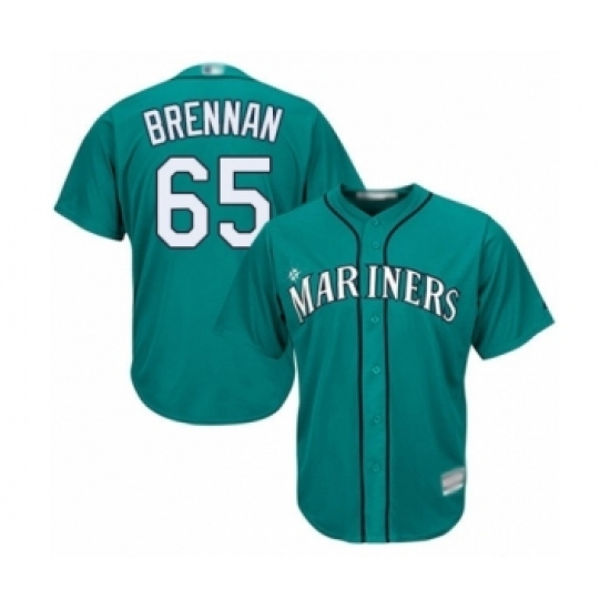 Youth Seattle Mariners #65 Brandon Brennan Authentic Teal Green Alternate Cool Base Baseball Player Jersey Youth Seattle Mariners #65 Brandon Brennan Authentic Teal Green Alternate Cool Base Baseball Player Jersey