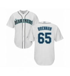Youth Seattle Mariners #65 Brandon Brennan Authentic White Home Cool Base Baseball Player Jersey Youth Seattle Mariners #65 Brandon Brennan Authentic White Home Cool Base Baseball Player Jersey