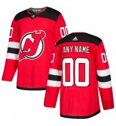 Men's New Jersey Devils adidas Red Authentic Custom Jersey