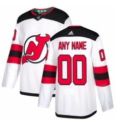 Men's New Jersey Devils adidas White Away Authentic Custom Jersey