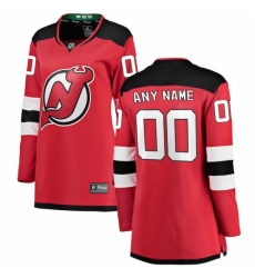 Women's New Jersey Devils Fanatics Branded Red Home Breakaway Custom Jersey