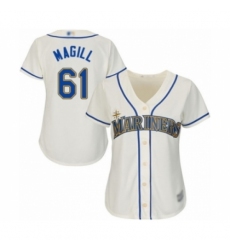 Women's Seattle Mariners #61 Matt Magill Authentic Cream Alternate Cool Base Baseball Player Jersey Women's Seattle Mariners #61 Matt Magill Authentic Cream Alternate Cool Base Baseball Player Jersey