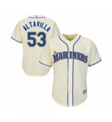 Youth Seattle Mariners #53 Dan Altavilla Authentic Cream Alternate Cool Base Baseball Player Jersey Youth Seattle Mariners #53 Dan Altavilla Authentic Cream Alternate Cool Base Baseball Player Jersey