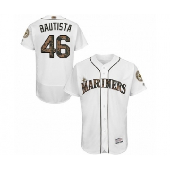 Men's Seattle Mariners #46 Gerson Bautista Authentic White 2016 Memorial Day Fashion Flex Base Baseball Player Jersey Men's Seattle Mariners #46 Gerson Bautista Authentic White 2016 Memorial Day Fashion Flex Base Baseball Player Jersey