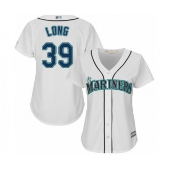Women's Seattle Mariners #39 Shed Long Authentic White Home Cool Base Baseball Player Jersey Women's Seattle Mariners #39 Shed Long Authentic White Home Cool Base Baseball Player Jersey