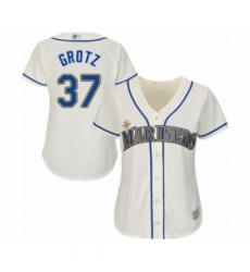 Women's Seattle Mariners #37 Zac Grotz Authentic Cream Alternate Cool Base Baseball Player Jersey