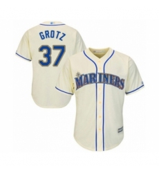 Youth Seattle Mariners #37 Zac Grotz Authentic Cream Alternate Cool Base Baseball Player Jersey