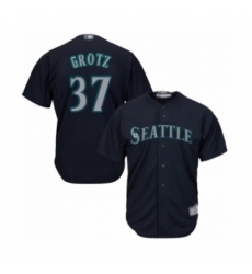 Youth Seattle Mariners #37 Zac Grotz Authentic Navy Blue Alternate 2 Cool Base Baseball Player Jersey