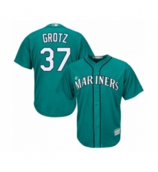 Youth Seattle Mariners #37 Zac Grotz Authentic Teal Green Alternate Cool Base Baseball Player Jersey