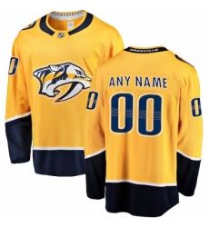 Men's Nashville Predators Fanatics Branded Gold Home Breakaway Custom Jersey