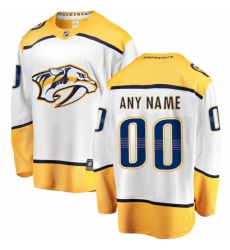 Men's Nashville Predators Fanatics Branded White Away Breakaway Custom Jersey