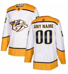 Men's Nashville Predators adidas White Away Authentic Custom Jersey