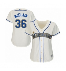 Women's Seattle Mariners #36 Reggie McClain Authentic Cream Alternate Cool Base Baseball Player Jersey Women's Seattle Mariners #36 Reggie McClain Authentic Cream Alternate Cool Base Baseball Player Jersey