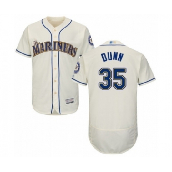 Men's Seattle Mariners #35 Justin Dunn Cream Alternate Flex Base Authentic Collection Baseball Player Jersey Men's Seattle Mariners #35 Justin Dunn Cream Alternate Flex Base Authentic Collection Baseball Player Jersey