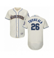 Men's Seattle Mariners #26 Sam Tuivailala Cream Alternate Flex Base Authentic Collection Baseball Player Jersey Men's Seattle Mariners #26 Sam Tuivailala Cream Alternate Flex Base Authentic Collection Baseball Player Jersey