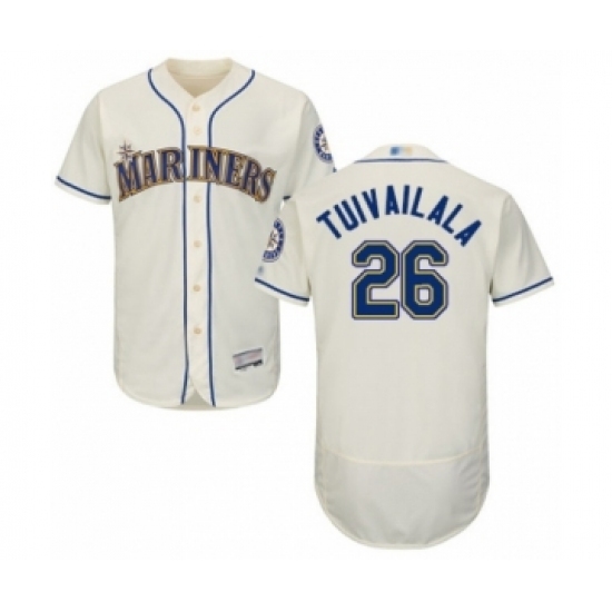 Men's Seattle Mariners #26 Sam Tuivailala Cream Alternate Flex Base Authentic Collection Baseball Player Jersey Men's Seattle Mariners #26 Sam Tuivailala Cream Alternate Flex Base Authentic Collection Baseball Player Jersey