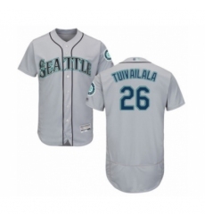 Men's Seattle Mariners #26 Sam Tuivailala Grey Road Flex Base Authentic Collection Baseball Player Jersey Men's Seattle Mariners #26 Sam Tuivailala Grey Road Flex Base Authentic Collection Baseball Player Jersey