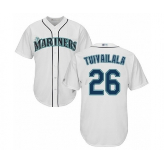 Youth Seattle Mariners #26 Sam Tuivailala Authentic White Home Cool Base Baseball Player Jersey Youth Seattle Mariners #26 Sam Tuivailala Authentic White Home Cool Base Baseball Player Jersey