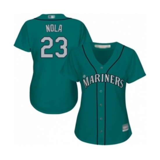 Women's Seattle Mariners #23 Austin Nola Authentic Teal Green Alternate Cool Base Baseball Player Jersey Women's Seattle Mariners #23 Austin Nola Authentic Teal Green Alternate Cool Base Baseball Player Jersey