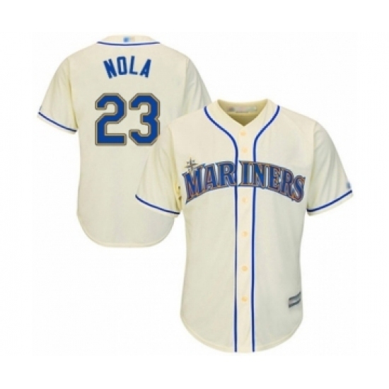 Youth Seattle Mariners #23 Austin Nola Authentic Cream Alternate Cool Base Baseball Player Jersey Youth Seattle Mariners #23 Austin Nola Authentic Cream Alternate Cool Base Baseball Player Jersey