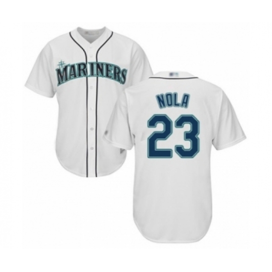 Youth Seattle Mariners #23 Austin Nola Authentic White Home Cool Base Baseball Player Jersey Youth Seattle Mariners #23 Austin Nola Authentic White Home Cool Base Baseball Player Jersey