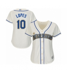 Women's Seattle Mariners #10 Tim Lopes Authentic Cream Alternate Cool Base Baseball Player Jersey