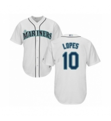 Youth Seattle Mariners #10 Tim Lopes Authentic White Home Cool Base Baseball Player Jersey
