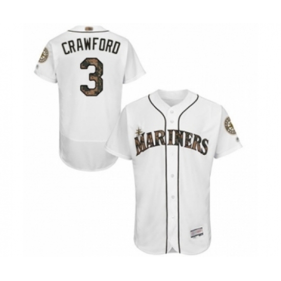 Men's Seattle Mariners #3 J.P. Crawford Authentic White 2016 Memorial Day Fashion Flex Base Baseball Player Jersey Men's Seattle Mariners #3 J.P. Crawford Authentic White 2016 Memorial Day Fashion Flex Base Baseball Player Jersey