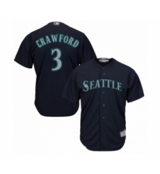 Youth Seattle Mariners #3 J.P. Crawford Authentic Navy Blue Alternate 2 Cool Base Baseball Player Jersey Youth Seattle Mariners #3 J.P. Crawford Authentic Navy Blue Alternate 2 Cool Base Baseball Player Jersey