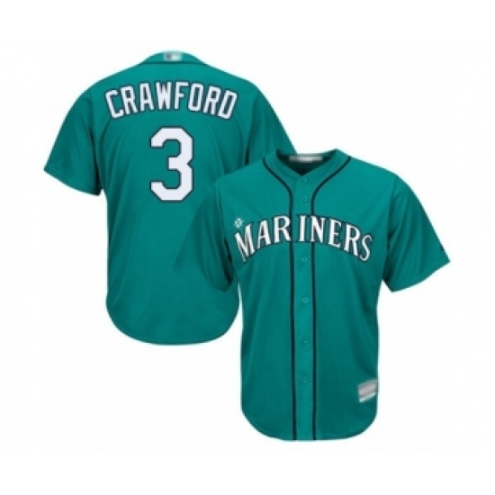 Youth Seattle Mariners #3 J.P. Crawford Authentic Teal Green Alternate Cool Base Baseball Player Jersey Youth Seattle Mariners #3 J.P. Crawford Authentic Teal Green Alternate Cool Base Baseball Player Jersey