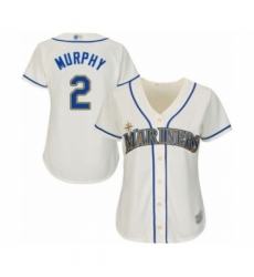 Women's Seattle Mariners #2 Tom Murphy Authentic Cream Alternate Cool Base Baseball Player Jersey