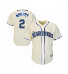 Youth Seattle Mariners #2 Tom Murphy Authentic Cream Alternate Cool Base Baseball Player Jersey