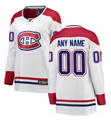 Women's Montreal Canadiens Fanatics Branded White Away Breakaway Custom Jersey