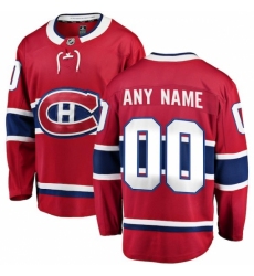 Youth Montreal Canadiens Fanatics Branded Red Home Breakaway Custom Jersey