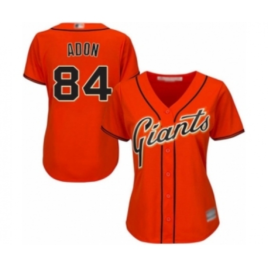Women's San Francisco Giants #84 Melvin Adon Authentic Orange Alternate Cool Base Baseball Player Jersey Women's San Francisco Giants #84 Melvin Adon Authentic Orange Alternate Cool Base Baseball Player Jersey