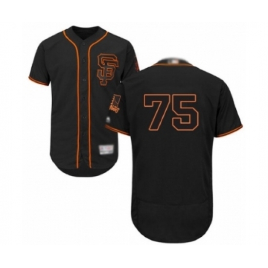 Men's San Francisco Giants #75 Enderson Franco Black Alternate Flex Base Authentic Collection Baseball Player Jersey Men's San Francisco Giants #75 Enderson Franco Black Alternate Flex Base Authentic Collection Baseball Player Jersey
